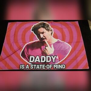 Pedro Pascal Daddy Is A State Of Mind Tapestry NWT